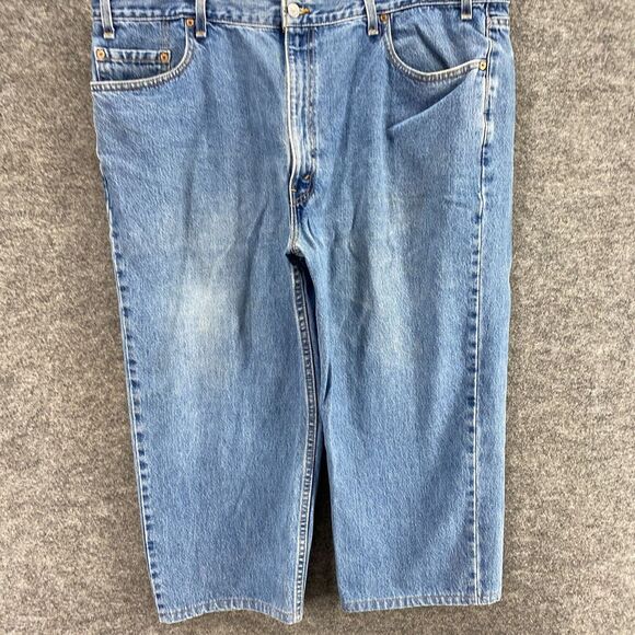 Levi's Cropped Jeans Men 44*30 Blue Denim Light Wash 550 Relaxed Fit Straight - Picture 4 of 10